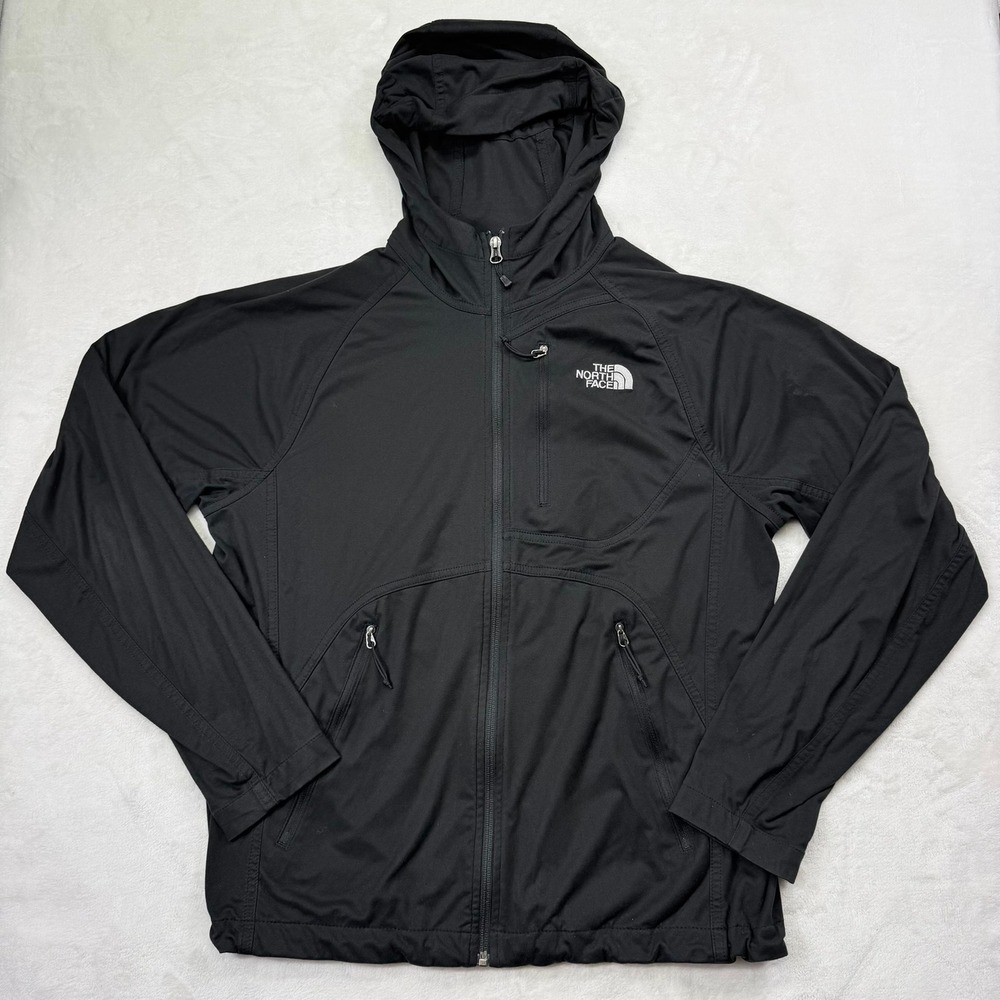 The North Face Mens Black Full Zip Hooded Softshell Jacket Size Medium